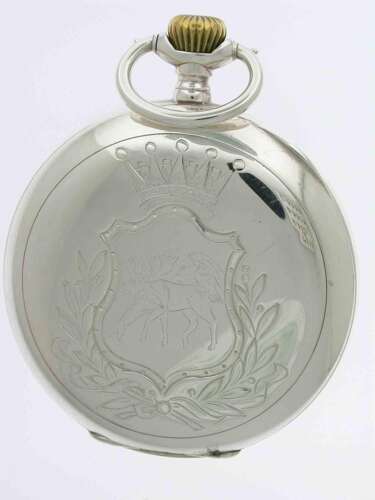 Omega Silver 0.800 Open Face Pocket Watch Swiss 1920