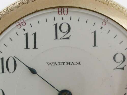 Waltham Gold Filled Open Face Pocket Watch USA 1920