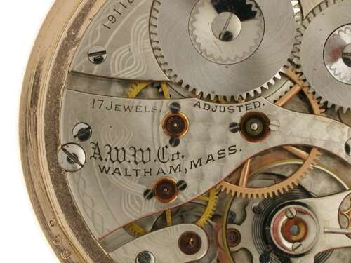 Waltham Gold Filled Open Face Pocket Watch USA 1920