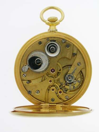 Judex Art Deco Gold Filled Open Face Pocket Watch with Chain Swiss 1925
