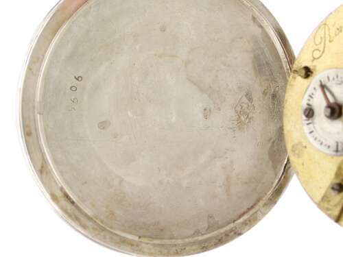 Silver Romilly Open Face Verge Pocket Watch France 1780
