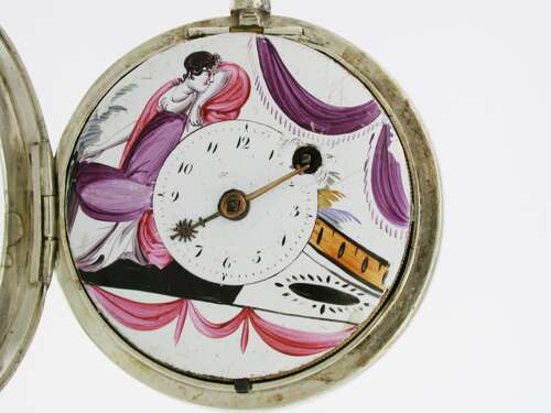 Silver Romilly Open Face Verge Pocket Watch France 1780