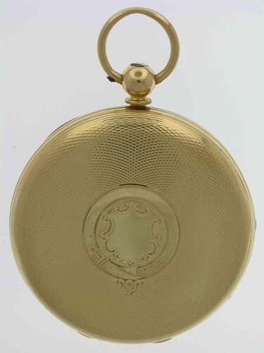 18Kt Yellow Gold Open Face Pocket Watch Hallmarked London 1857