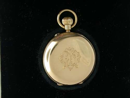 18Kt Yellow Gold Clerke Half Hunter Pocket Watch Hallmarked for London 1909