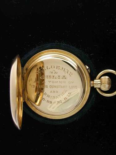 18Kt Yellow Gold Clerke Half Hunter Pocket Watch Hallmarked for London 1909