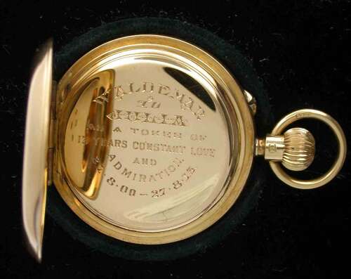 18Kt Yellow Gold Clerke Half Hunter Pocket Watch Hallmarked for London 1909
