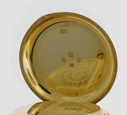 18Kt Yellow Gold Clerke Half Hunter Pocket Watch Hallmarked for London 1909