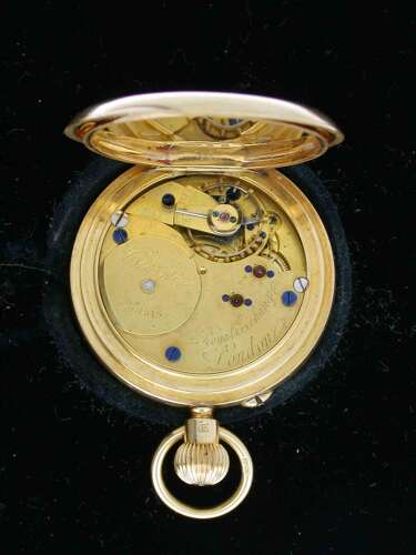18Kt Yellow Gold Clerke Half Hunter Pocket Watch Hallmarked for London 1909