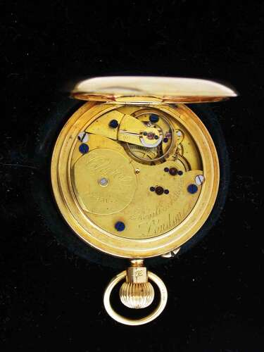 18Kt Yellow Gold Clerke Half Hunter Pocket Watch Hallmarked for London 1909