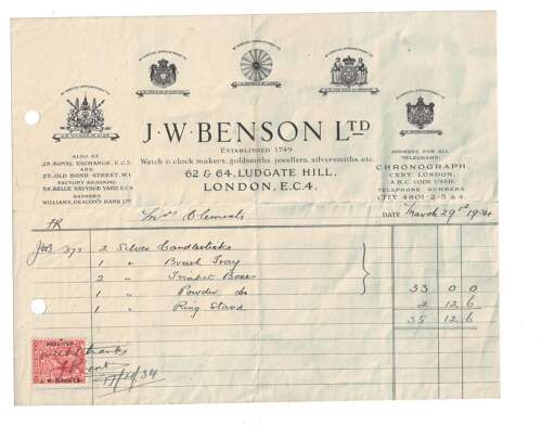J.W. Benson 18kt Yellow Gold Swiss Made Half Hunter Pocket Watch – Hallmarked London 1929