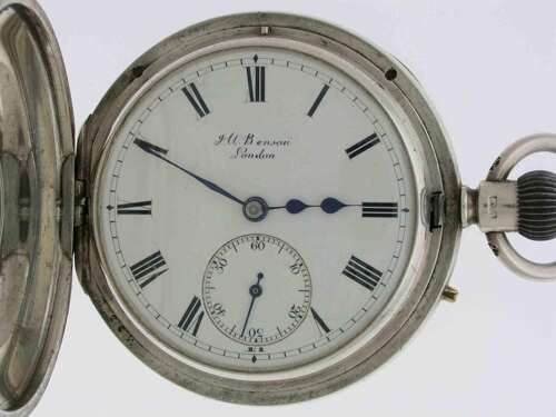 Silver J.W. Benson Ludgate Hill London 1899 Half Hunter Pocket Watch