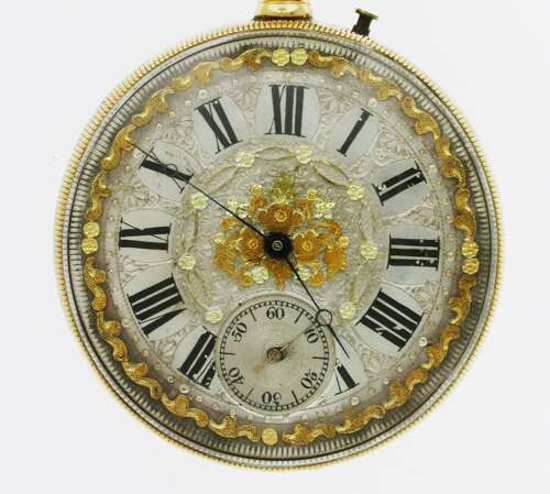 18 Kt Yellow Gold Gent's Skeleton Movement Pocket Watch Swiss 1920