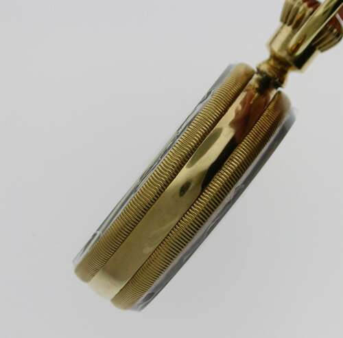 18 Kt Yellow Gold Gent's Skeleton Movement Pocket Watch Swiss 1920