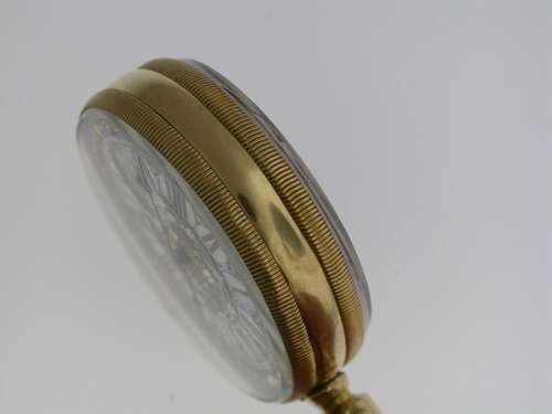 18 Kt Yellow Gold Gent's Skeleton Movement Pocket Watch Swiss 1920