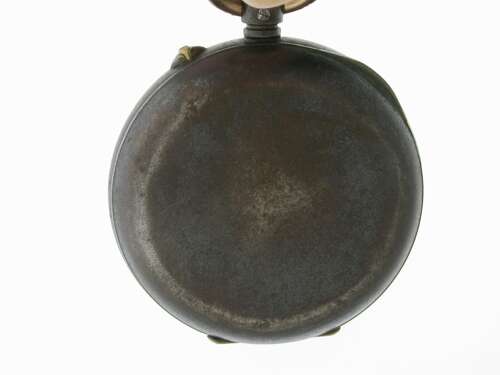 Gunmetal Chronograph Pocket Watch Swiss 1920