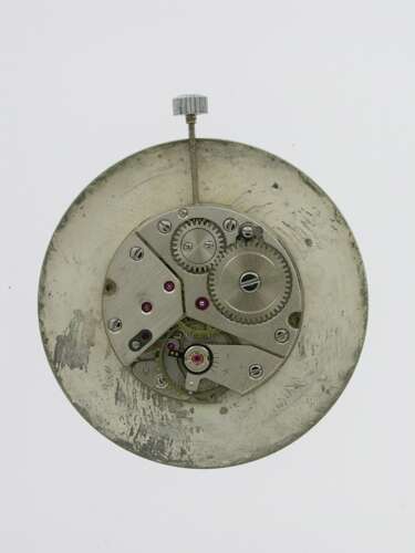 Steel Art Deco Le Cheminant Open Face Pocket Watch Swiss 1960