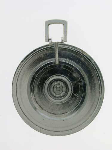 Steel Art Deco Le Cheminant Open Face Pocket Watch Swiss 1960
