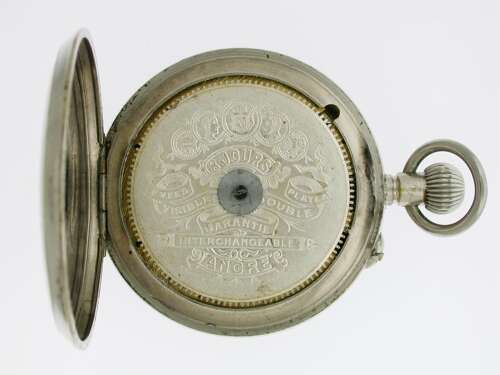 Jovis 8-day Steel Open Face Pocket Watch Swiss Made 1920