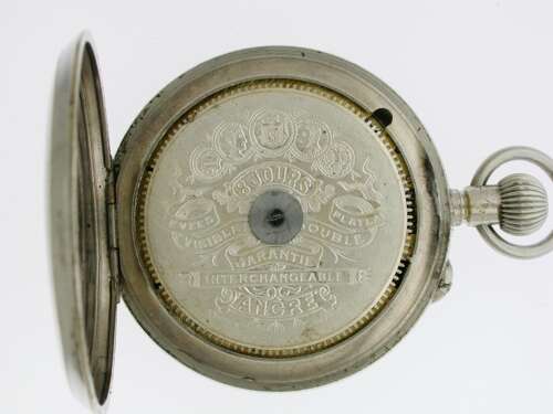 Jovis 8-day Steel Open Face Pocket Watch Swiss Made 1920
