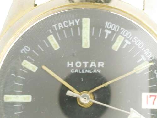 Hotar Calendar Manual Wind Mens Wristwatch Swiss 1960