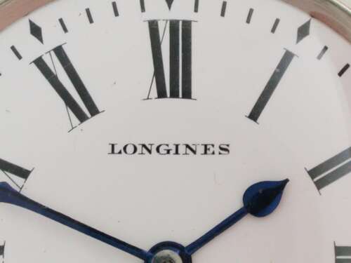Longines Nickel Italian Railway Open Face Pocket Watch Swiss 1910