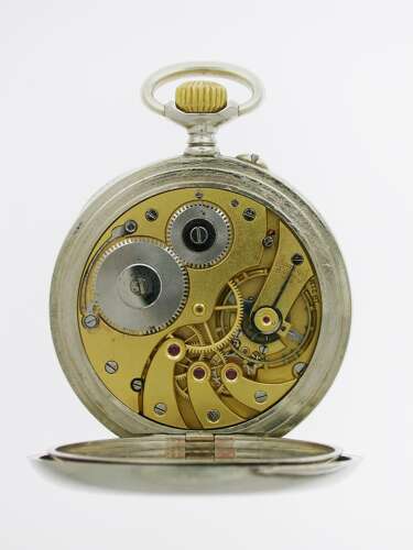 Longines Nickel Italian Railway Open Face Pocket Watch Swiss 1910