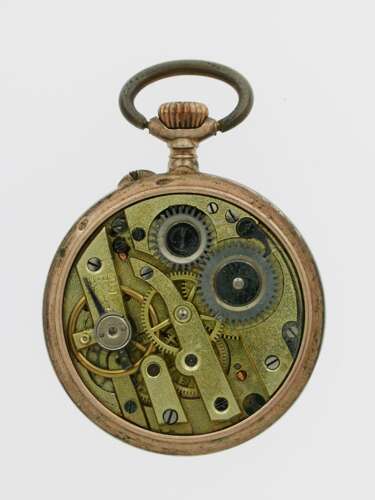 Silver Cylinder Open Face Fob Pocket Watch Swiss 1900