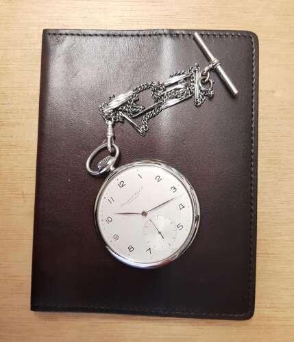 IWC International Watch Company Staybrite Open Face Pocket Watch Swiss 1950