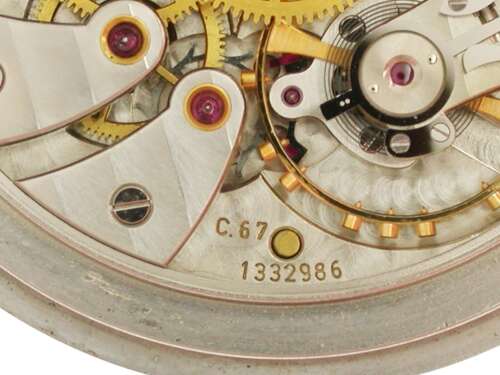 IWC International Watch Company Staybrite Open Face Pocket Watch Swiss 1950