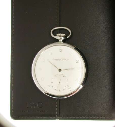 IWC International Watch Company Staybrite Open Face Pocket Watch Swiss 1950