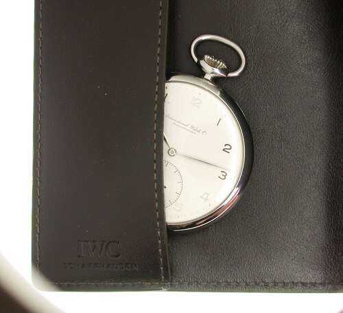 IWC International Watch Company Staybrite Open Face Pocket Watch Swiss 1950