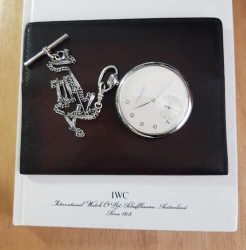 IWC International Watch Company Staybrite Open Face Pocket Watch Swiss 1950