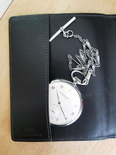 IWC International Watch Company Staybrite Open Face Pocket Watch Swiss 1950