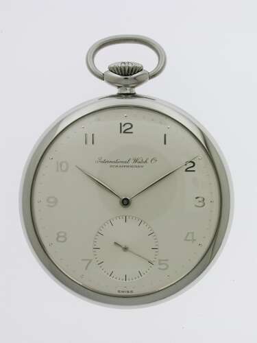 IWC International Watch Company Staybrite Open Face Pocket Watch Swiss 1950