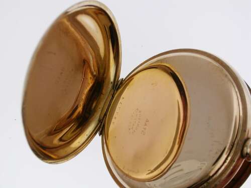 Full Hunter Gold Filled Pocket Watch with Dennison Case Swiss 1930
