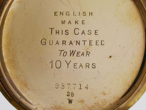 Full Hunter Gold Filled Pocket Watch with Dennison Case Swiss 1930