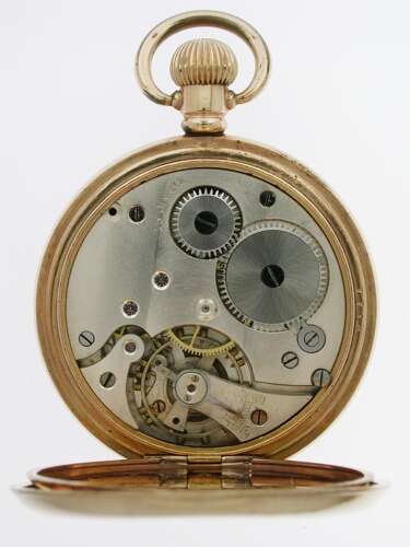 Full Hunter Gold Filled Pocket Watch with Dennison Case Swiss 1930