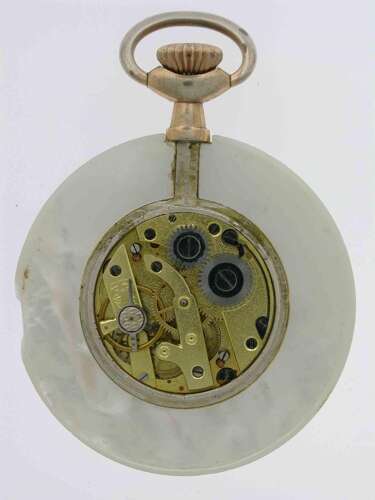 Rare Exquisite Mother of Pearl Pocket Watch Swiss 1900