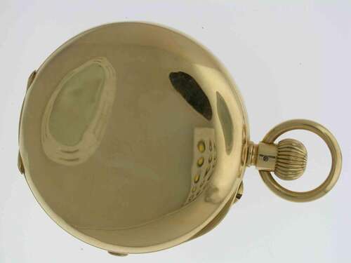J.W. Benson 18kt Yellow Gold Half Hunter Chronograph Pocket Watch