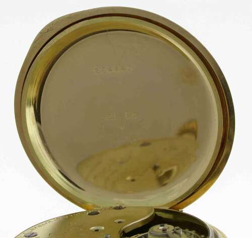 J.W. Benson 18kt Yellow Gold Half Hunter Chronograph Pocket Watch