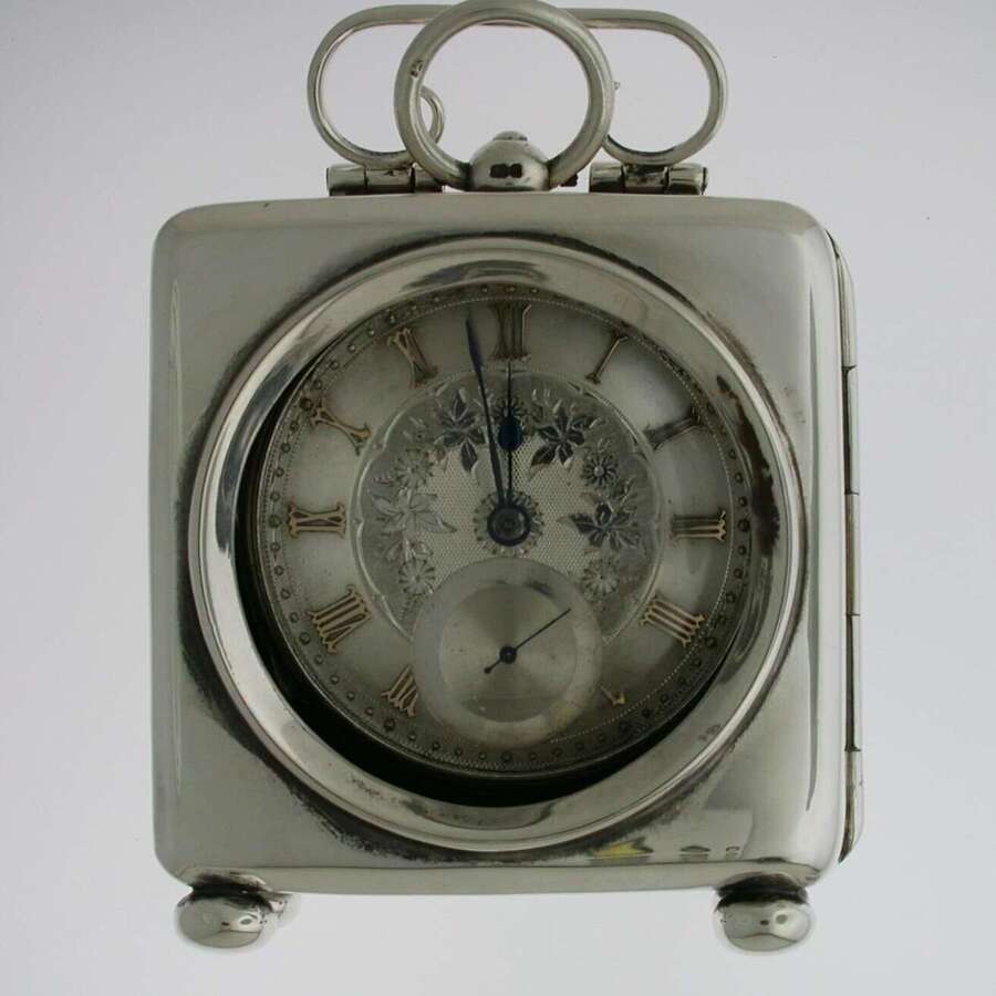 Silver Open Face Pocket Watch in Silver Box Hallmarked for London 1882