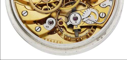 Silver Ulysse Nardin Locle Suisse Keyless Deck Watch in Fitted Wooden Box – No: 124115 - Swiss 1910