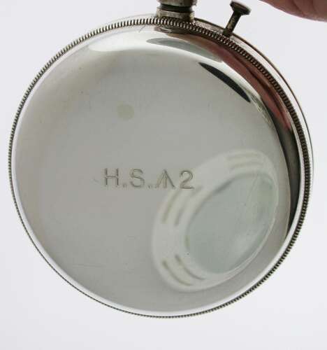 Silver Ulysse Nardin Locle Suisse Keyless Deck Watch in Fitted Wooden Box – No: 124115 - Swiss 1910