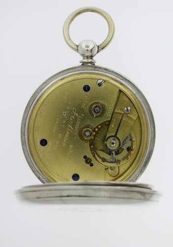 J.W. Benson Silver Open Face Pocket Watch London 1884