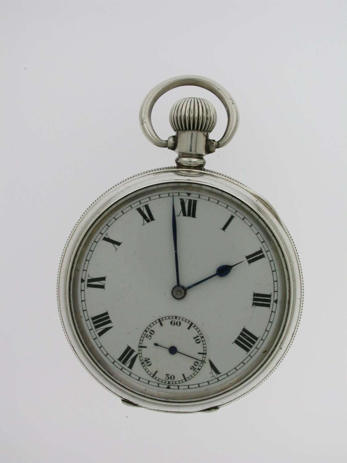 Silver Open Face Men's English Open Face Pocket Watch Hallmarked for Birmingham 1916