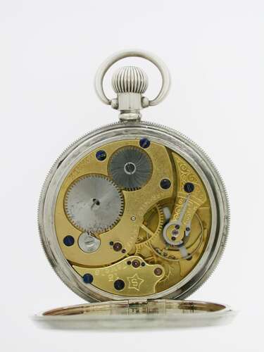 Silver Open Face Men's English Open Face Pocket Watch Hallmarked for Birmingham 1916