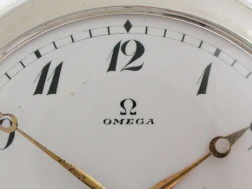 Omega Silver 0.800 Mint Open Face Pocket Watch Swiss 1916