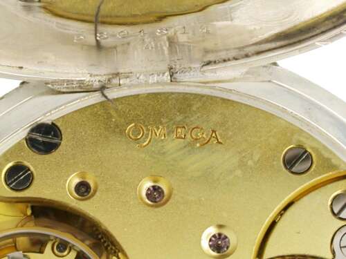 Omega Silver 0.800 Mint Open Face Pocket Watch Swiss 1916