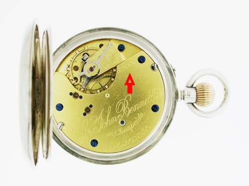 Silver Bennett Gent's Open Face Pocket Watch English London 1891
