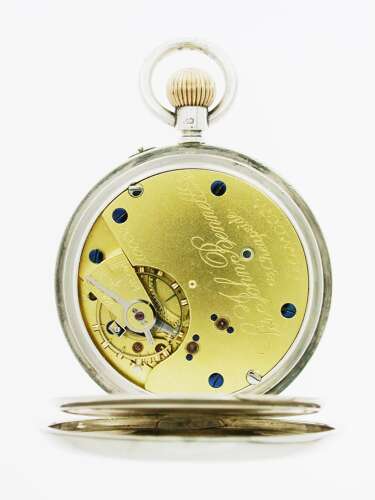 Silver Bennett Gent's Open Face Pocket Watch English London 1891